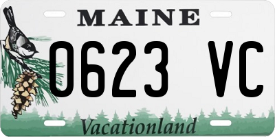 ME license plate 0623VC