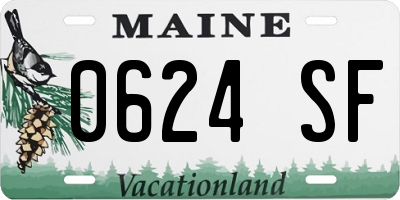 ME license plate 0624SF