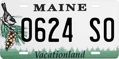 ME license plate 0624SO
