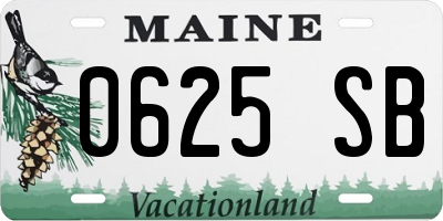 ME license plate 0625SB
