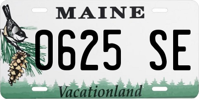 ME license plate 0625SE