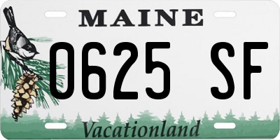 ME license plate 0625SF