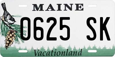 ME license plate 0625SK