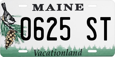 ME license plate 0625ST