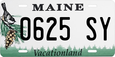 ME license plate 0625SY