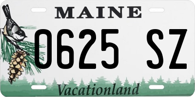 ME license plate 0625SZ