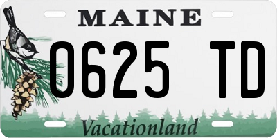 ME license plate 0625TD