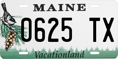 ME license plate 0625TX