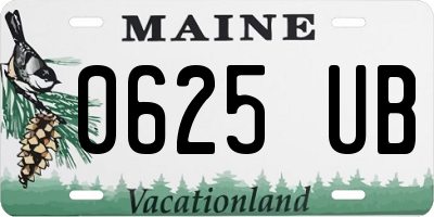 ME license plate 0625UB