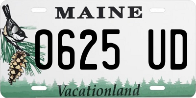 ME license plate 0625UD