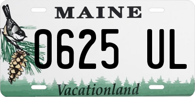 ME license plate 0625UL
