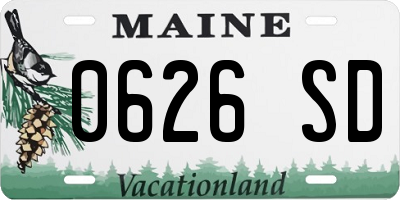 ME license plate 0626SD