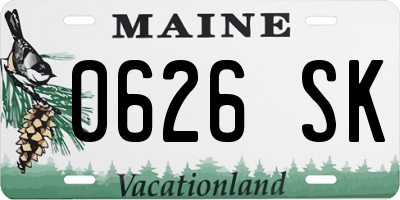 ME license plate 0626SK