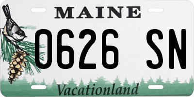 ME license plate 0626SN