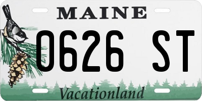 ME license plate 0626ST