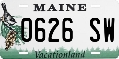 ME license plate 0626SW