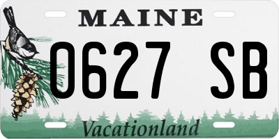 ME license plate 0627SB