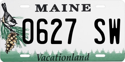 ME license plate 0627SW