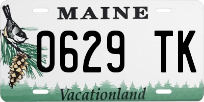 ME license plate 0629TK