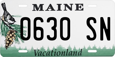 ME license plate 0630SN