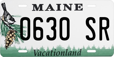 ME license plate 0630SR