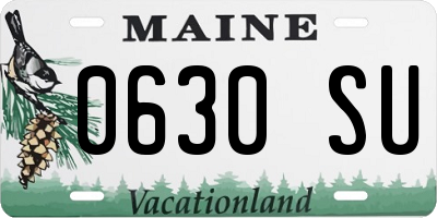 ME license plate 0630SU