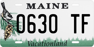 ME license plate 0630TF
