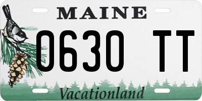 ME license plate 0630TT