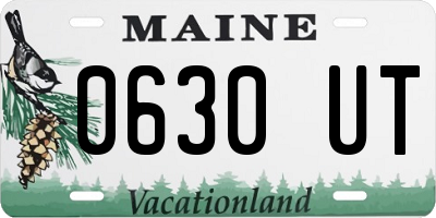 ME license plate 0630UT