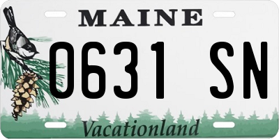 ME license plate 0631SN