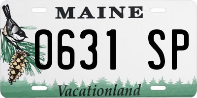 ME license plate 0631SP