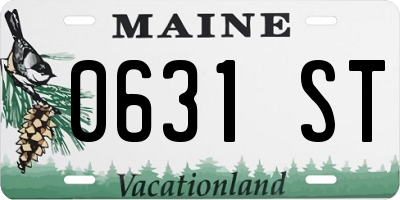 ME license plate 0631ST