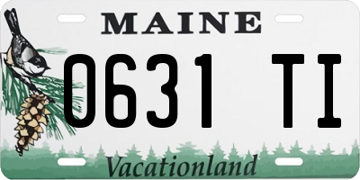 ME license plate 0631TI