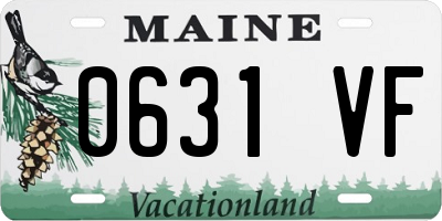 ME license plate 0631VF
