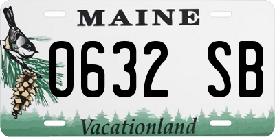 ME license plate 0632SB