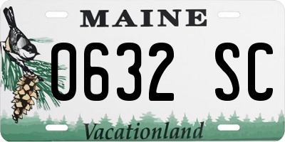 ME license plate 0632SC