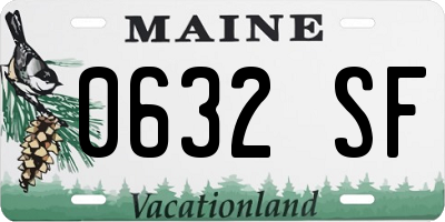 ME license plate 0632SF