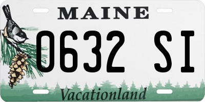 ME license plate 0632SI