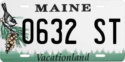 ME license plate 0632ST