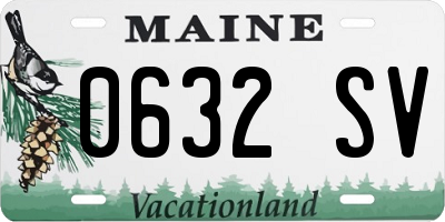 ME license plate 0632SV