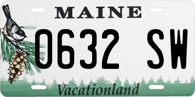 ME license plate 0632SW