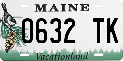 ME license plate 0632TK