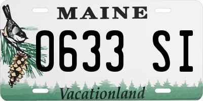 ME license plate 0633SI