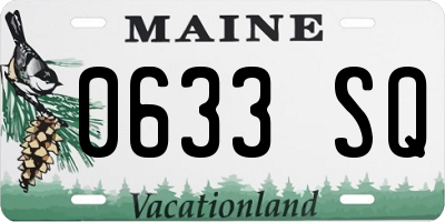 ME license plate 0633SQ