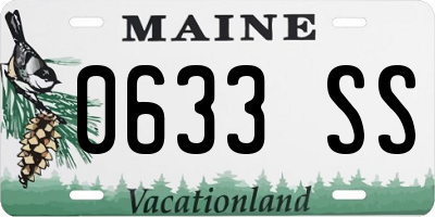 ME license plate 0633SS
