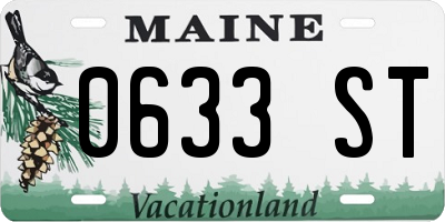 ME license plate 0633ST