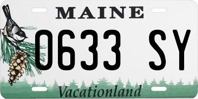 ME license plate 0633SY