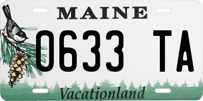 ME license plate 0633TA