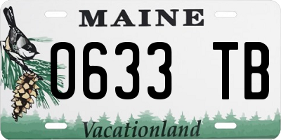 ME license plate 0633TB