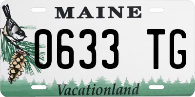 ME license plate 0633TG